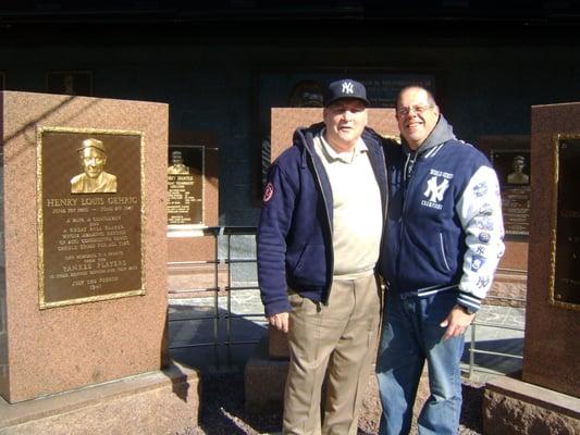 Me on the right with John "The Count" Montefusco in Monument Park