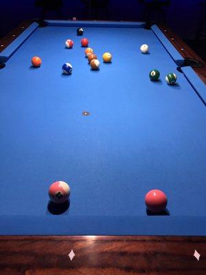 Playing pool