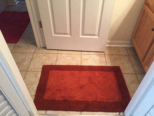 Uneven, grouting is horrible. Job was customized.