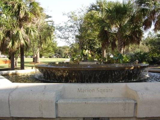 Marion Square in downtown Charleston.  This is home to the Saturday Farmers Market and activities all year long.