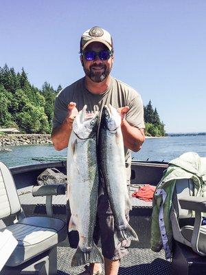 Summer steelhead caught on the Columbia River near Clatskanie, Oregon