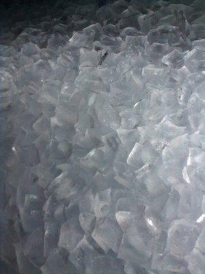 Cube ice .50 per scoop  8 lb bag 1.75 20 Lb bag 3.75