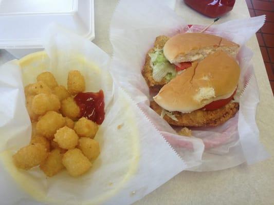 Tenderloin and tater tots.