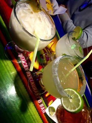 Rumchata Daquiri, House Margarita, Regular Mojito