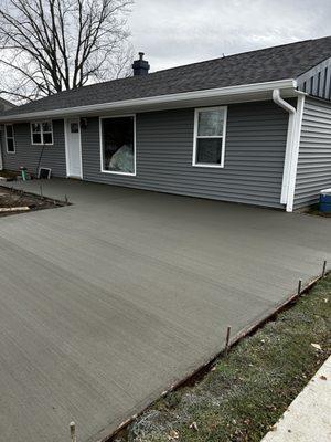 Driveway we poured and finished a couple weekends ago.