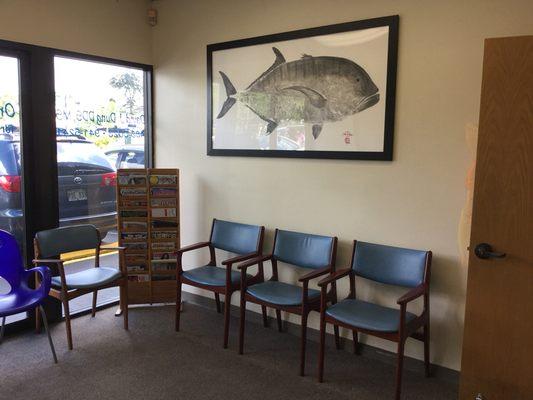 Waiting room in our aiea office .