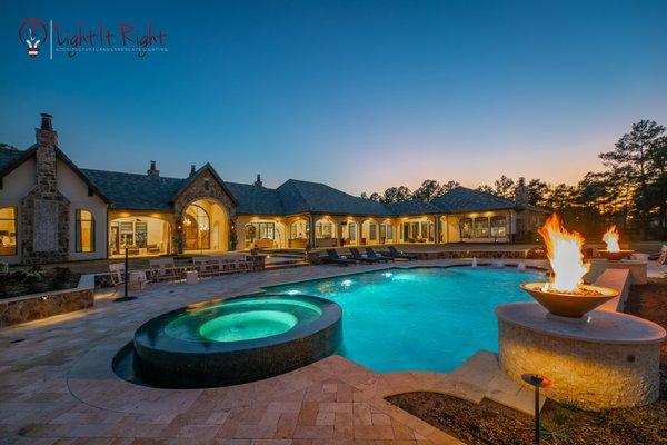 Tomball, TX Lighting around pool area