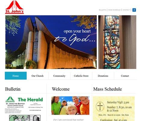 Web Design and Management for St John the Baptist Parish in Lockport, NY