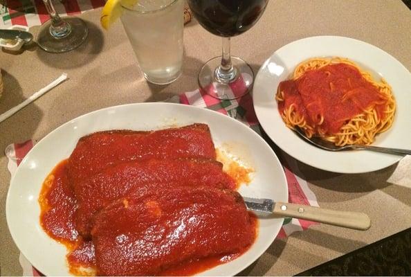 Eggplant parmesan - HUGE portion!!!