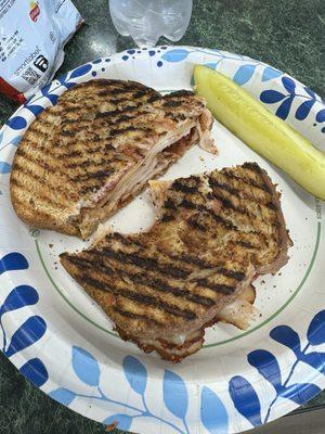 Jumping Jack sandwich toasted on wheat.