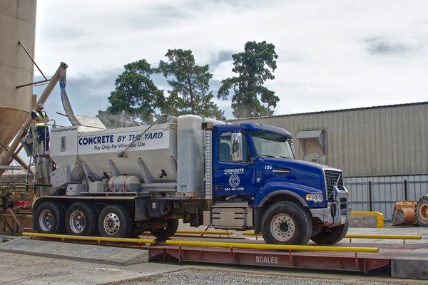 One of our 14 trucks getting loaded up to go out on the job site.