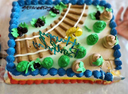 This cake has only tracks , no train !! Really ????