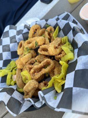 Calamari with peppers