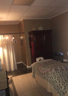 Megan Martis Massage's therapy room.