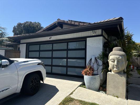 My glass garage door