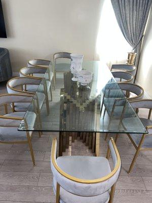 94" Dining Table w/10 Chairs