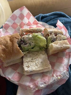 Chicken salad with cranberries grinder