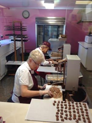 Handmade chocolate right before your eyes.