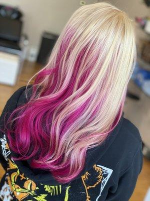 Blonde and pink!