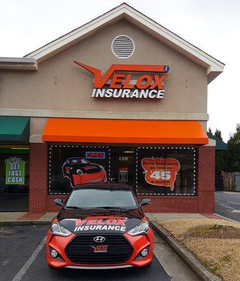 Outside view of Velox Insurance in Canton, GA