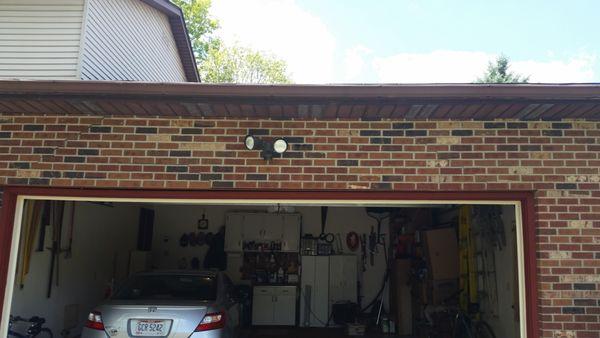 new header above garage door