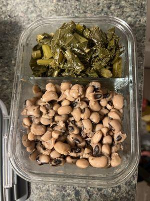 Black Eyed Peas and Collard Greens