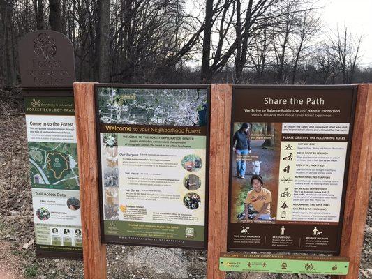 Information sign in the parking loop