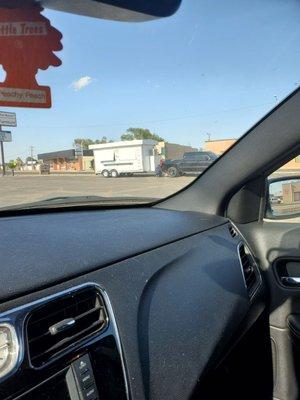 The food truck about to open.