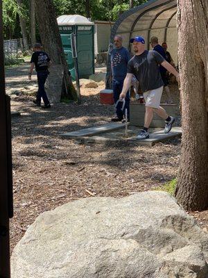 Sunday morning horseshoes