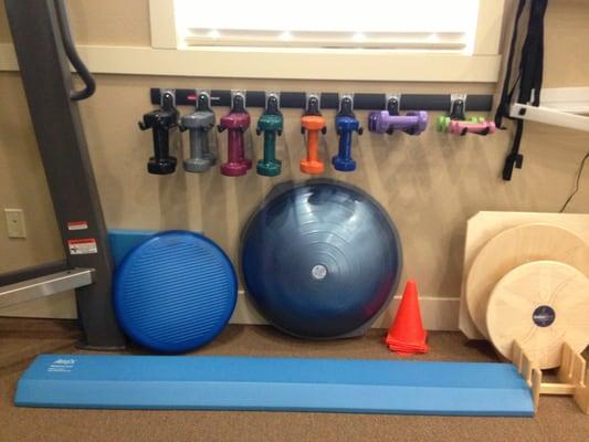 Weights, beams, and training aids to improve your balance