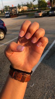 colored French tip acrylic full set