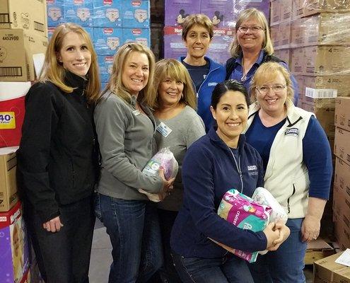 Team CBTG helping at the Idaho Diaper Bank