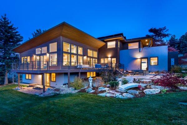 Energy-efficient 4,000 s.f. home at the base of the Flatirons.