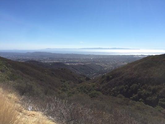 Little bit up on the mountains!!! Seeing the whole view! Far away you can see the island!