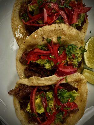 Tacos with hand made tortillas