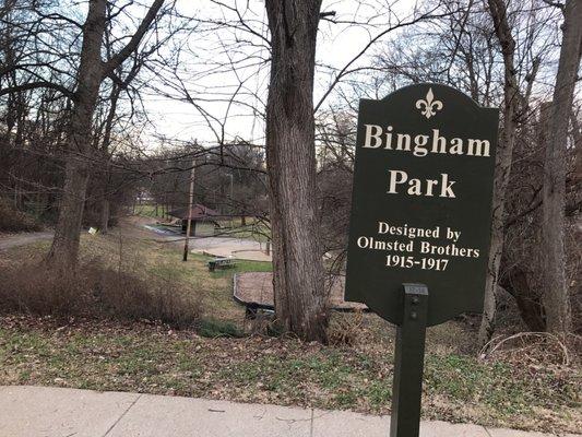 View of the park from Coral Ave