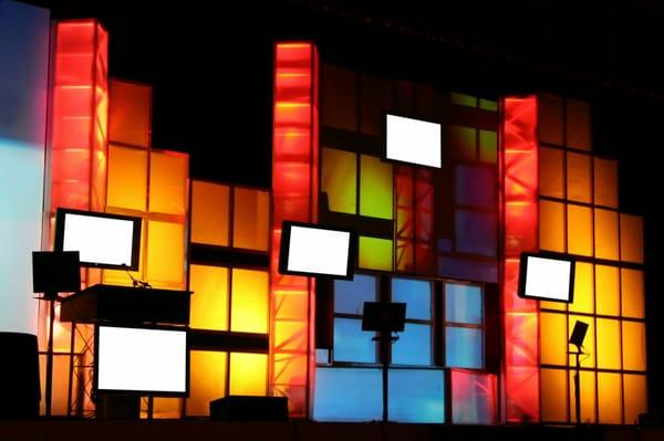 Uplighting effects with LED video panels