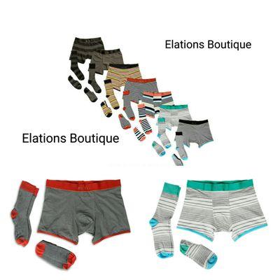 Men Boxer Briefs with matching socks... The material is smooth & soft