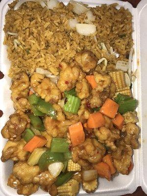 Kung pao chicken w. Fried rice