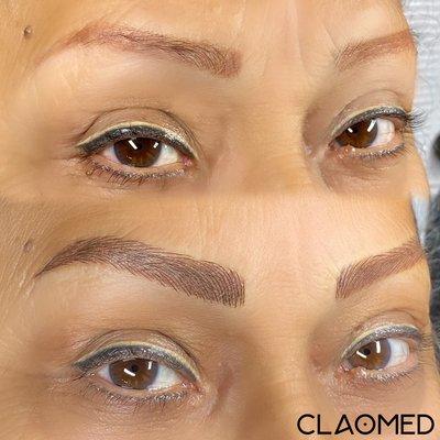 Microblading & shading (color correction) old PMU not my work.