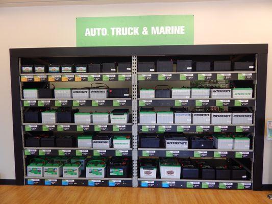 We have a wide selection of car batteries in stock. We even offer off-site installation on vehicle batteries!