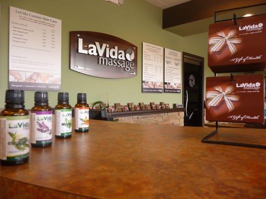 LaVida Massage Commerce Gift Cards and Products