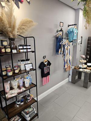 Interior Picture of the Gift/Clothing part of the store