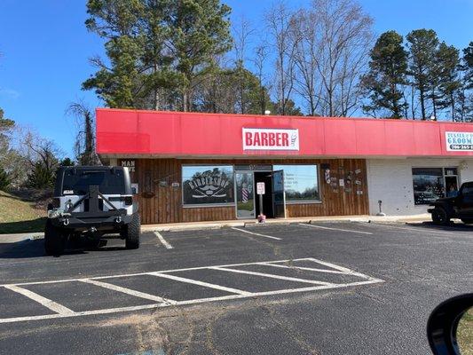 Outside Old School Barber Shop