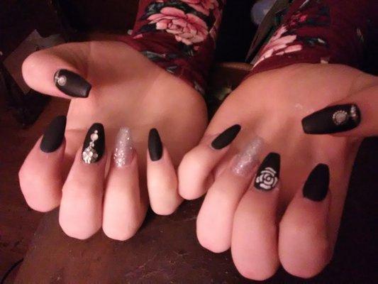 Beautiful coffin shaped nails