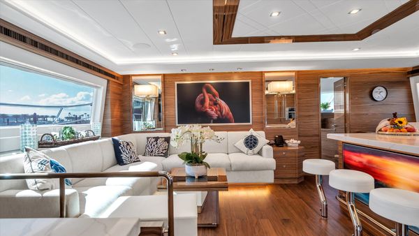 The interior of this yacht is gorgeous. Allows for a nice relaxing charter on one of our many yachts.