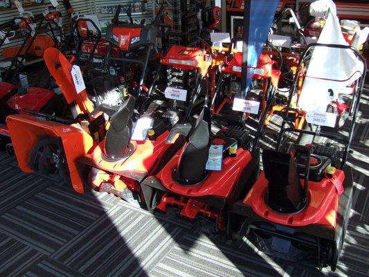 Single and 2-stage snowblowers in stock today!