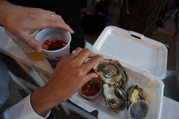 Yummy oysters from one of the restaurants