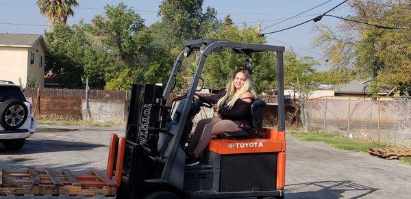 Allstate forklift newest member that is certified to drive a forklift