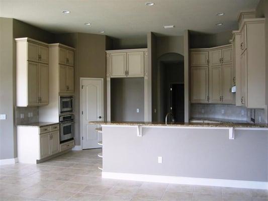 This is a custom kitchen designed by the client.